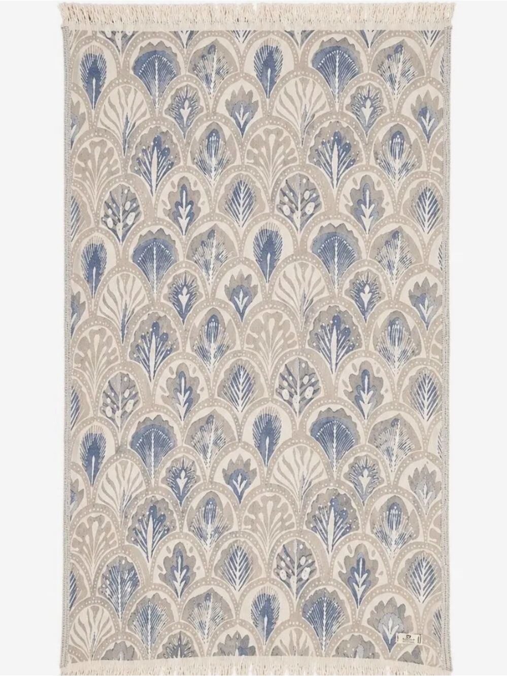 4 Succulents Carolina Blue Woven Cotton 2-in-1 Travel Decor Anthropologie